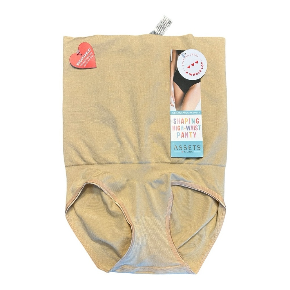 Spanx Assets Women's Beige Panties High-Waisted Shaper Brief Knickers Size M